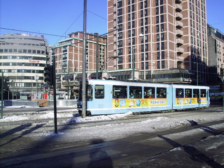 Foto de trens eltricos em Oslo